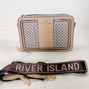 River Island monogram brown Crossbody Bag
